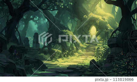幻想的な魔法の森　AI画像 113819866
