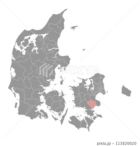 Faxe Municipality map, administrative division of Denmark. Vector illustration. 113820020