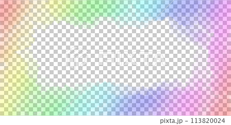 Watercolor background with rainbow frame 113820024