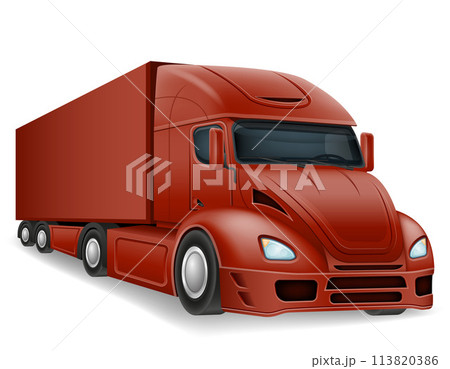 freight truck car delivery cargo anl big vector illustration 113820386