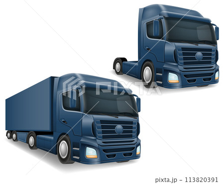 freight truck car delivery cargo anl big vector illustration 113820391