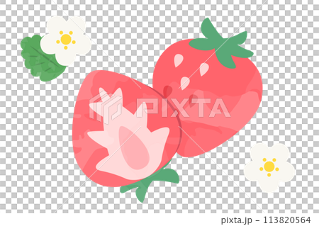 Cute strawberry illustration material 3 Cute strawberry illustration material 3 113820564