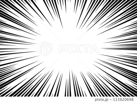 力強い集中線 力強い集中線 113820698