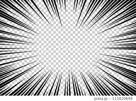 力強い集中線 力強い集中線 113820698