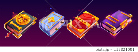 Magic books for game ui design.のイラスト素材 [113821001] - PIXTA