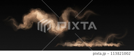 Smoke cloud with sand and soil particles. 113821002
