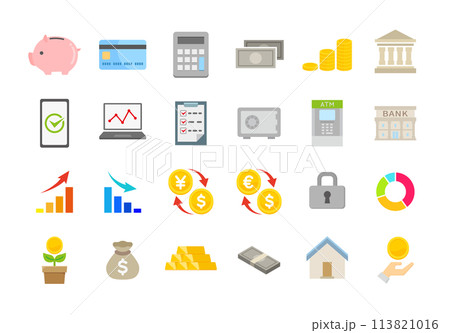 お金・投資に関するアイコンセット 113821016