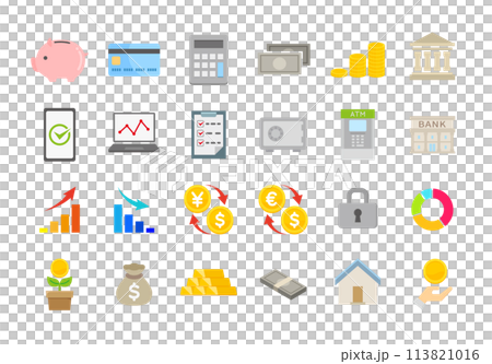 お金・投資に関するアイコンセット 113821016