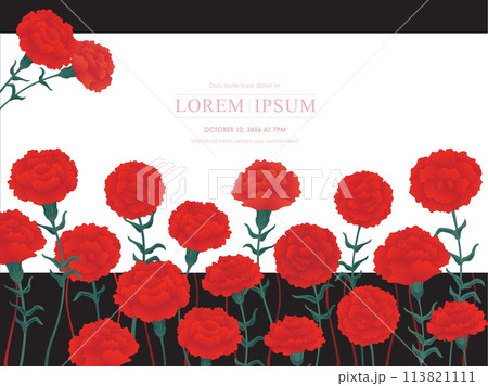 Month of Gratitude, Family, Love, and Respect: Carnation Bouquet Template Design 113821111