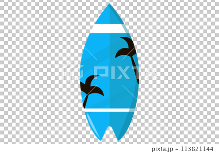 Surfboard. Vector illustration 113821144