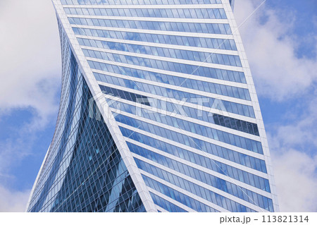 Spiral skyscraper, abstract architecture  113821314