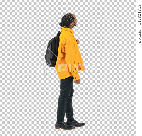 上を見上げる黒人男性 手作業で精密に切り抜いた背景透過全身写真PNG 上を見上げる黒人男性 手作業で精密に切り抜いた背景透過全身写真PNG 113821815