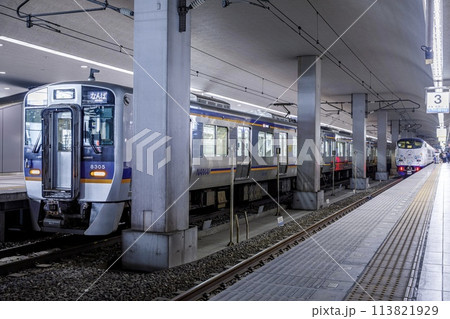関西空港駅で並ぶ南海8300系と特急はるか 関西空港駅で並ぶ南海8300系と特急はるか 113821929