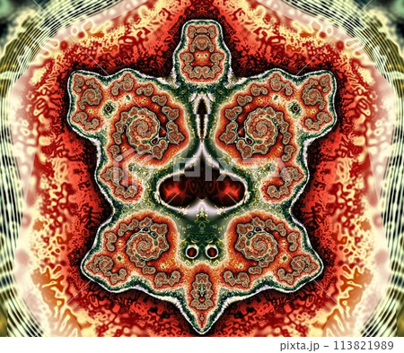 Computer generated abstract colorful fractal artwork 113821989