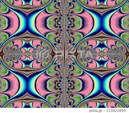 Computer generated abstract colorful fractal artwork 113822095