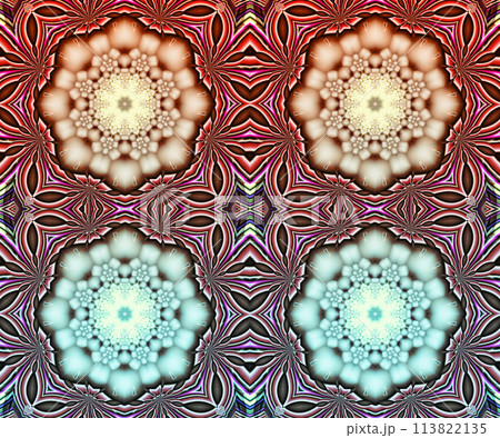 Computer generated abstract colorful fractal artwork 113822135