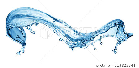 Blue water splashing on a backdrop. 113823341