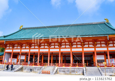 【京都観光】青空の平安神宮_大極殿と朝堂院【平安時代を感じる史跡神社】 113823762