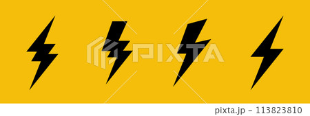 Bolt Energy Thunder and Power Flash Vector Design 113823810