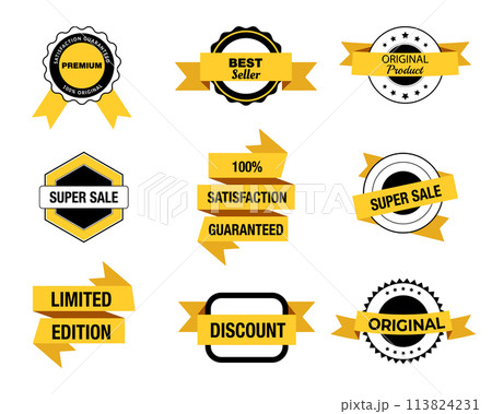 Big Sale Banners Set Special Offer Template Tags Collection Isolated On White Background 113824231