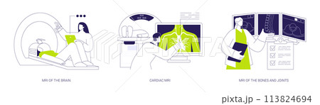 Magnetic resonance imaging abstract concept vector illustrations. 113824694