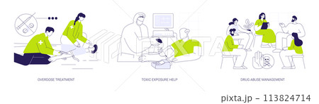 Medical toxicology abstract concept vector illustrations. Medical toxicology abstract concept vector illustrations. 113824714