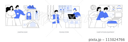Outdoor equipment store isolated cartoon vector illustrations se Outdoor equipment store isolated cartoon vector illustrations se 113824766
