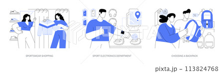Sports equipment store isolated cartoon vector illustrations se Sports equipment store isolated cartoon vector illustrations se 113824768
