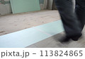Laying of laminate, parquet, time lapse. 113824865