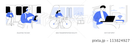 Smart public transport isolated cartoon vector illustrations se Smart public transport isolated cartoon vector illustrations se 113824927