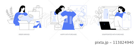 Online store delivery isolated cartoon vector illustrations se 113824940