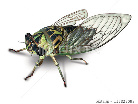 Cicada Bug On a white background 113825098