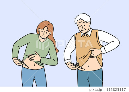 People with diabetes inject insulin into stomach to lower blood sugar levels and feel better 113825117