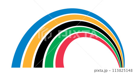 Olympic games rainbow on white background. Vector illustration 113825148