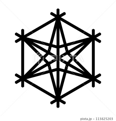 Design element based on Japanese craft Kumiko zaiku 113825203