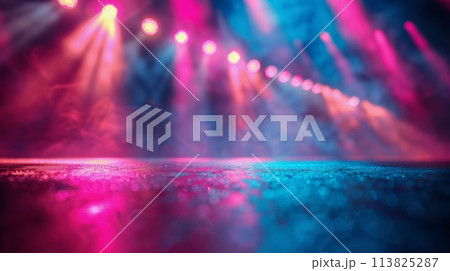 Illuminated Stage Setup for Performance 113825287