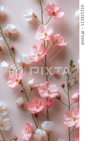 Various Flowers Arranged on a Table 113825310