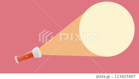 Flashlight beam 3D icon vector illustration 113825887