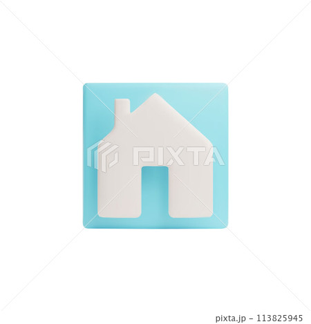 3D home silhouette vector icon, render minimal house symbol, real estate concept, UI interface homepage, main button 3D home silhouette vector icon, render minimal house symbol, real estate concept, UI interface homepage, main button 113825945