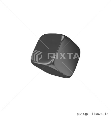 Metallic finish 3D dice icon vector illustration 113826012