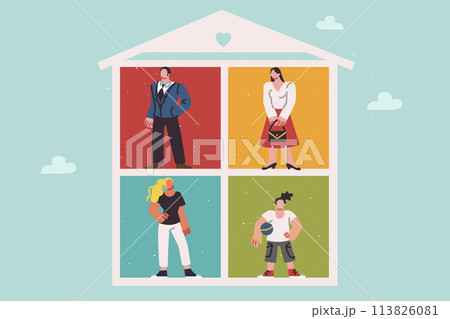 Large family home for mom and dad and two teenage children bought first property with mortgage 113826081