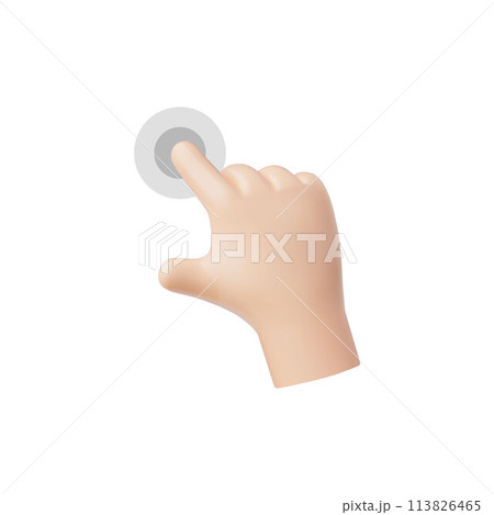 Pointing gesture 3D hand icon vector illustration 113826465