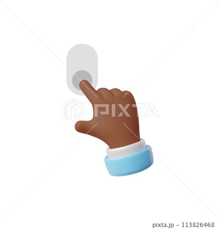 Pointing 3D hand icon vector illustration 113826468