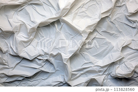 Crumpled paper background. Beige paper texture 113828560
