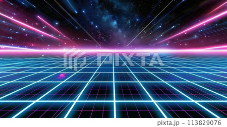 Futuristic Science Fiction Scene With Extraterrestrial Spaceships 113829076