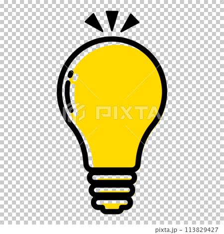 燈泡圖示黃色 燈泡圖示黃色 113829427