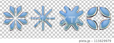 3D chrome y2k shape set, metal icon, retro futuristic mercury brutalist flower form, glossy effect. 3D chrome y2k shape set, metal icon, retro futuristic mercury brutalist flower form, glossy effect. 113829979