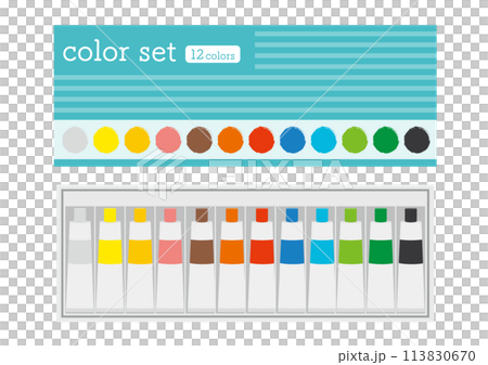 Illustration of a paint set Illustration of a paint set 113830670