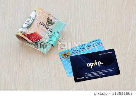 Indonesian NPWP new tax id Number and KTP identity card for taxpayers and citizens of Indonesia Indonesian NPWP new tax id Number and KTP identity card for taxpayers and citizens of Indonesia 113831668
