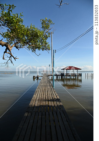 Bana Wooden Bridge is a wooden bridge built with the cooperation of the community. Built to stretch all the way to Pattani Bay, you can take a walk to admire the atmosphere of the sea. Bana Wooden Bridge is a wooden bridge built with the cooperation of the community. Built to stretch all the way to Pattani Bay, you can take a walk to admire the atmosphere of the sea. 113832033